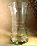 Personalized Memorial Flower Vase/curve