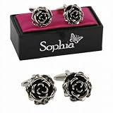 Sophia Ladies pair Cufflinks - Rose Design