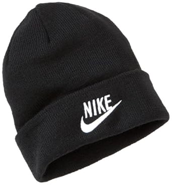 NIKE Nike Juniors Metal Swoosh Knitted Beanie (Black) - Kids from Loofes UK