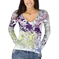 Mossimo Supply Co. Juniors Printed Sublimation Sweater - Purple