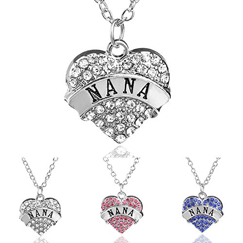 Nana Charm Heart Chain Pendant Necklace Jewelry