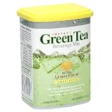 Jackie Chan's InstaGreen All Naturl Green Tea Beverage Mix, Sweetened, 18-Ounce Caninsters, Lemon (Pack of 3)