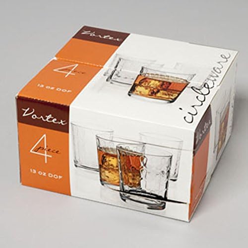 Drinking Glasses Vortex by Circleware-Set of 4 (13 Oz DOF)