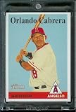 2007 Topps Heritage Baseball Card # 406 Orlando Cabrera Los Angeles Angels at Anaheim - Mint Condition - In Protective Display Case