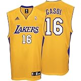 Pau Gasol Los Angeles Lakers Gold Replica Adidas NBA Jersey at adidas