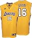 Pau Gasol Jersey: adidas Gold Replica #16 Los Angeles Lakers Jersey - Small