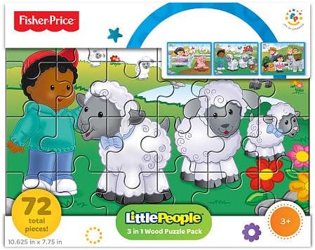 fisher price 3 in 1 wood puzzle pack