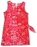Monstera Garden Mock Wrap Hawaiian Aloha Sarong Tank Dress - Small and Young Girl Size