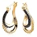 Yellow Gold Overlay Sterling Silver Cubic Zirconia Earrings