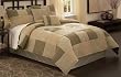 Concentric Squares Queen Size Comforter Set with 4 Bonus Pieces