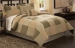 Concentric Squares King Comforter Set with 4 Bonus Pieces
