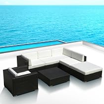 Big Sale Outdoor Patio Furniture Genuine Mango Home Wicker 7-Piece All Weather Gorgeous Couch Modular Lounge Sofa Sectional Deep Seating PE Resin Set