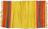 IMAGE OF 100% Cotton Bright Yellow Rag Rug 3 x 5