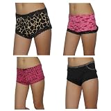 4 PACK: Ladies Sexy Stretch Hipster Brief Panties Underwear / Knickers - Multicolor