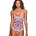 Flymall Paisley Print Cut Out One-piece Bikini Monokini