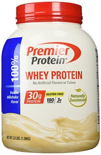 Premier protein whey powder, vanilla milkshake, 3 pound