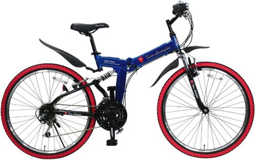 ランボルギーニ(Lamborghini) ブルー 26インチ 折りたたみ自転車 FD-MTB26SG G1767