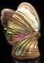 Fenton 4 3/8" Opalescent Carnival Glass Butterfly Paperweight