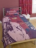 DISNEY HANNAH MONTANA SECRET STAR PANEL TWIN BED DUVET COVER SET OFFICIAL LICENSED PRODUCT BRAND NEW