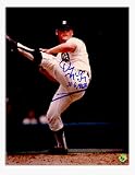 Denny McLain Autographed Detroit Tigers Pitching 8 x 10 Photograph Inscribed with 31-6 1968 (