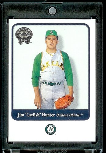 2001 Fleer Greats Of The Game Baseball Card # 101 Jim Hunter Oakland Athletics