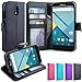 BLU Life 8 XL Case, LK [Kickstand Feature] Luxury PU Leather Wallet Case Flip Cover Built-in Card Slots & Stand For BLU Life 8 XL, BLACK