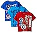 Marvel Boys' 3-Pack T-Shirt, Royal/Blue/Red, 5/6