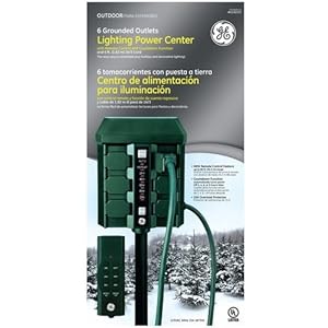 GE Outdoor 6 Grounded Outlet Lighting Power Center