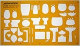 1:20 Scale Architectural Sanitary Plumbing Fixtures Architect Drafting Template Stencil - Technical Drafting Design Floor Plan Symbols