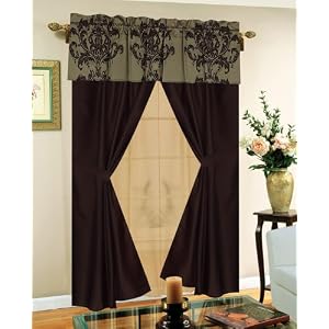 Charity Gate Curtain Set w  Valance  Tiebacks Sheers by KingLinen