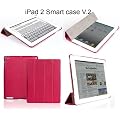 Invision� HOT PINK iPad 2 Smart Case CoverTM - Full Grade leather (PU) with Satin Inner Cloth - PREMIUM QUALITY & SUPERIOR DESIGN FEATURES, AUTO SLEEP/WAKE FUNCTION AS STANDARD.