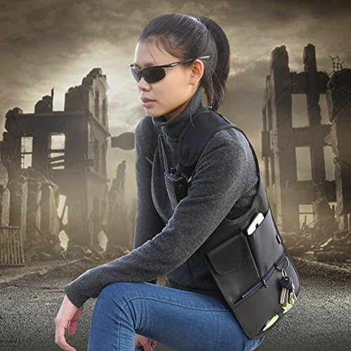 Amastly 3rd Generation Multi-purpose Hidden Underarm Shoulder Bag Concealed Pack FBI Agents Tactical Backpack(Black)