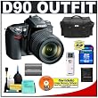 Nikon D90 Digital SLR Camera with 18-105mm AF-S DX VR Nikkor Lens [Outfit] + 4GB Card + EN-EL3e Battery + Case + Cameta Bonus Accessory Kit