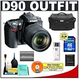 Nikon D90 Digital SLR Camera with 18-105mm AF-S DX VR Nikkor Lens [Outfit] + 4GB Card + EN-EL3e Battery + Case + Cameta Bonus Accessory Kit