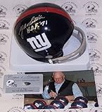 IMAGE OF Y.A. Tittle Autographed/Hand Signed New York Giants 2-Bar Mini Helmet with HOF 77 Inscription