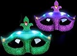 Flashing Mardi Gras Face Mask