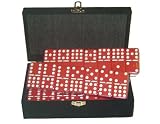 Domino Double 9 Red Color Tournament Jumbo Size - Set de Domino Doble 9 con Fichas de Color Rojo