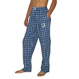 Mens NFL Indianapolis Colts Plaid Cotton Thermal Sleepwear / Pajama Pants - Blue & White (Size: XL)