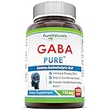 Pure Naturals Gamma Aminobutyric Acid (GABA)- 750 mg, 100 Vegetarian Capsules- Calming & Relaxing Effect*- Helps to Ease Nervous Tension*- Promotes Positive Mood & Reduces Stress*