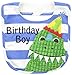 Mud Pie Baby-Boys Newborn Birthday Dino Bib, Blue, One Size