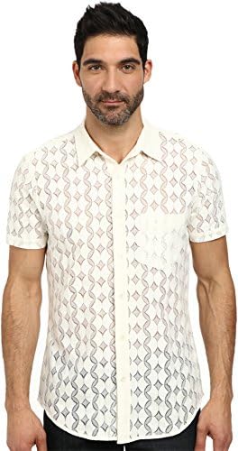 Mr.Turk Men's Textured Shirting Ivory Button-up Shirt XL