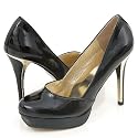CutesyGirl Peony01 Pumps Black Patent