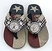 Montana West Ladies Flip Flops Texas Lone Star Flag Navy Blue
