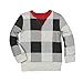 Burt's Bees Baby Boys' Organic French Terry Buffalo Check Sweatshirt
