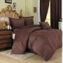 7 Pieces Solid Mocha Brown Microsuede Comforter/bed-in-a-bag Set Queen Size Bed
