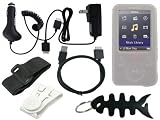 Search : Premium Sony Walkman Accessories Combo Bundle Pack: Clear Durable Flexible Soft Silicone Skin Case, Car Charger, Wall / Travel / AC Adapter Charger, 2in1 Sync USB Cable, Adjustable Armband, Belt Clip, Fishbone Style Keychain and a Screen Protector / Guard with a Lint Cleaning Cloth for the Sony Walkman NWZ E436 E438 E439 Series MP3 Players