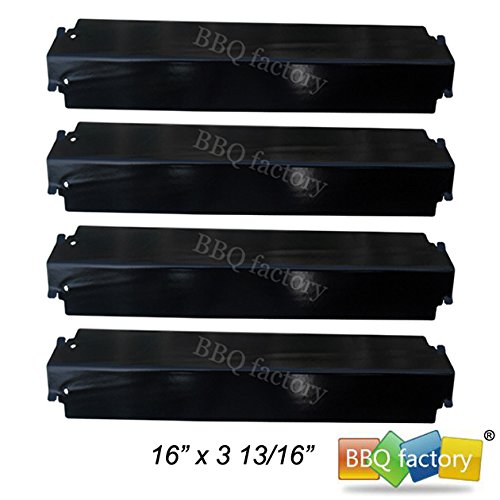 bbq factory Replacement Porcelain Steel BBQ Gas Grill Heat Plate / Heat Shield JPX321 (4-pack) Select Gas Grill Models By Charbroil, Kenmore, Thermos and Others