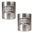 San Antonio Spurs 2pc Stainless Steel Can Holder Set - Primary Logo NBA Basketball