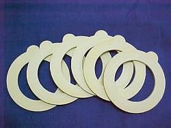6 pcs Hard To Find Small Mouth Original "Eco-friendly" Italian VE Gaskets - Fit Smaller Mouth VE Italian Hermetic Jars