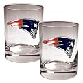 New England Patriots Rocks Glass Set - Clear